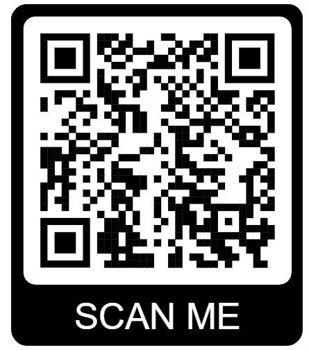 QR Code mit Link zur seite und SCANN ME text